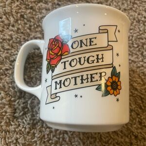 Fred White Ceramic Mug with Black Logo Marking